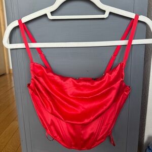 Urban Outfitters Red Corset Top